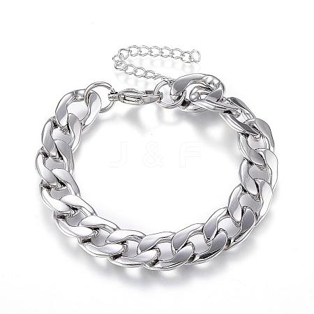 304 Stainless Steel Bracelets STAS-D162-09-1