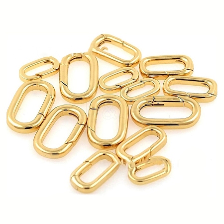 Brass Spring Gate Rings KK-WH0044-122C-G-1