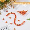 Olycraft 1 Strand Natural Red Agate Beads Strands G-OC0001-92B-4