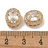 Brass Micro Pave Cubic Zirconia Beads KK-U037-07G-01-3