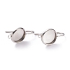 Tarnish Resistant 304 Stainless Steel Earring Settings STAS-O141-02P-2