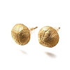 Brass Half Round Stud Earrings EJEW-Z083-01G-4
