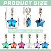 30Pcs 6 Colors Glass European Dangle Charms PALLOY-PH01826-2