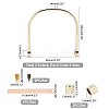 4 Sets 2 Colors Alloy Bag Handle FIND-WR0002-50-4