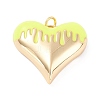 Brass Enamel Pendants KK-P201-24G-G-1