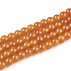 Baking Paint Imitation Jade Glass Round Bead Strands X1-DGLA-Q021-8mm-12-1