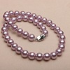 Dyed Shell Pearl Round Beaded Necklaces for Women WG18377-22-1