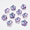 Faceted Glass Rhinestone Charms RGLA-F055-14x14-001VL-1