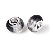Transparent Resin Rondelle European Beads RESI-N044-02A-2