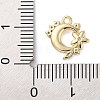 Brass with Cubic Zirconia Charms KK-Q817-06G-3