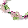Flower Acrylic & MIYUKI Seed Beads & Natural Dyed Yellow Jade Bracelets BJEW-MZ00221-02-3