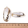 Electroplate Natural Sea Shell Big Pendants SSHEL-T018-18-3