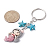 Mermaid Opaque Resin Pendant Keychain X1-KEYC-JKC00624-05-3
