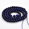Natural Lapis Lazuli Round Beads Strands G-N0120-01-4mm-2