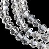 Transparent Electroplate Glass Beads Strands GLAA-F029-3mm-A13-3