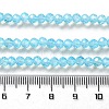 Baking Paint Transparent Glass Beads Strands LS-DGLA-A034-J4MM-D08-4