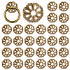 30Pcs Brass Bead Caps KK-FH0008-34AB-1