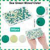 500Pcs Rubberized Style Imitated Silicone Acrylic Beads MACR-SP0001-07E-2