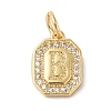 Real 18K Gold Plated Brass Micro Pave Clear Cubic Zirconia Pendants KK-L216-002G-B-1