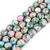 Assembled Synthetic Turquoise and Trochus Shell Beads Strands G-N369-02C-03-1