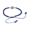 Adjustable Natural Lapis Lazuli(Dyed) Braided Bead Bracelets BJEW-JB04558-02-4