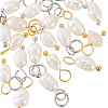 20Pcs 2 Colors Grade A Natural Cultured Freshwater Pearl Rice Charms PALLOY-AB00254-1