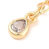 Brass with Cubic Zirconia Chain Extender KK-B102-41G-2