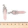 Natural Rose Quartz Pendants G-M450-01P-09-3