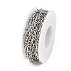 304 Stainless Steel Textured Oval Link Chains CHS-P028-12P-3