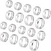 DICOSMETIC 18Pcs 9 Size 201 Stainless Steel Plain Band Ring for Men Women RJEW-DC0001-07B-2