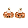 Halloween Alloy Enamel Pendants STAS-I354-01G-B01-1