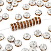 Brass Rhinestone Spacer Beads X-RB-A014-Z8mm-17S-1