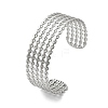 Hollow Out 304 Stainless Steel Cuff Bangles for Women BJEW-Z096-01P-4