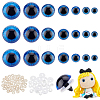 64Pcs 8 Styles Craft Plastic Doll Eyes DOLL-GA0001-18-1