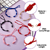 10Pcs 5 Colors Adjustable Braided Nylon Cord Bracelet Making AJEW-TA0001-25-3