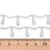 Brass Glass Scalloped Bar Chains CHC-T018-07P-3