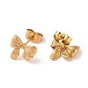 304 Stainless Steel Stud Earrings EJEW-S227-30G-07-2