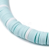 Flat Round Handmade Polymer Clay Heishi Beaded Stretch Bracelets BJEW-JB11711-02-4