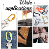 5Pcs 5 Styles Baking Paint Alloy Screw Locking Carabiners FIND-DR0002-38-5