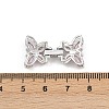 Brass Micro Pave Cubic Zirconia Fold Over Clasps KK-C075-42P-3