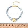 Polyester Multi-Strand Bracelets FB-CBA983F-02G-02-5