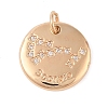 Brass with Clear Cubic Zirconia Pendants LS-KK-N256-24H-G-1