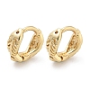 Fishbone Brass Hoop Earrings EJEW-Z102-32G-4