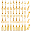 150Pcs 5 Styles Alloy Glue-on Flat Pad Bails FIND-GA0005-27-1