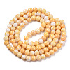 Opaque Crackle Glass Round Beads Strands GLAA-T031-01E-3