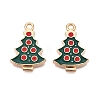 Christmas Theme Alloy Enamel Pendants ENAM-T020-10G-2