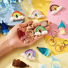 DIY Rainbow Tassel Keychain Making Kit DIY-TA0004-96-14