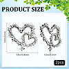 2Pcs Plastic Beads Iron on/Sew on Patches DIY-FG0005-68B-2