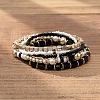 Bohemian Vacation Style Glass Beaded Stackable Stretch Bracelets Set for Women OG4119-10-1