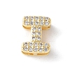 Brass Micro Pave Clear Cubic Zirconia Initial Multi-strand Links KK-S520-01G-09-1